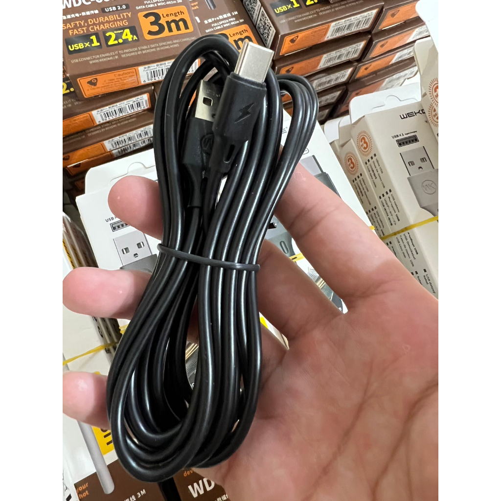 Cáp sạc WDC-092i sạc siêu nhanh 2.4A siêu bền , siêu dài 3M