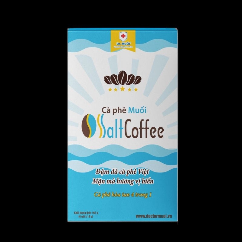 CÀ PHÊ MUỐI - CÀ PHÊ HOÀ TAN 4 IN 1- HỘP 9 gói*18g
