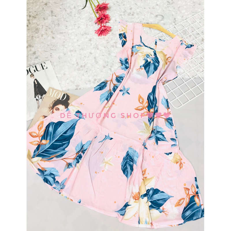 Đầm tay cánh tiên đuôi cá tôn lanh szL(45-60kg)