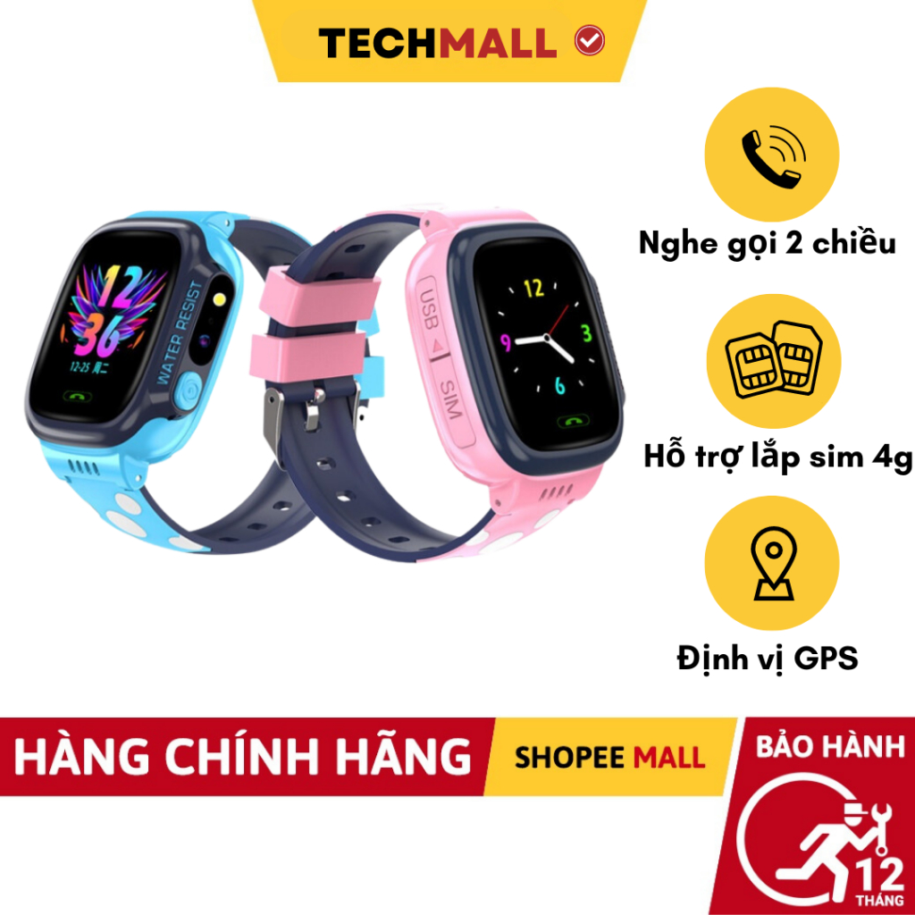 Đồng Hồ Thông Minh Trẻ Em Y92 , Hỗ Trợ Lắp Sim , Nghe Gọi , Nhận Thông Báo - TECHMALL