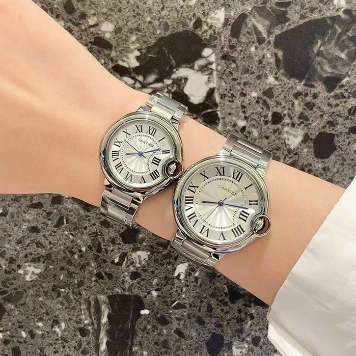 Đồng hồ nữ cartier, kính cường lực, hữ số la mã, size 33-36mm, dây hợp kim, máy pin sang trọng dành cho nữ