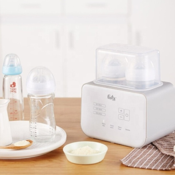 MÁY HÂM SỮA TIỆT TRÙNG ĐIỆN TỬ 2 BÌNH FATZBABY FATZ - DUO 5 - FB3203TN - Không BPA, An toàn và tiết kiệm cho Mẹ và Bé