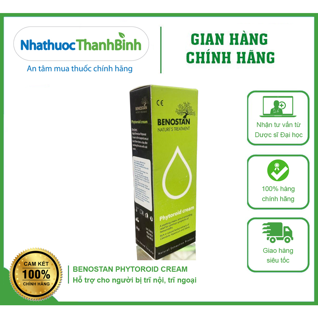 BENOSTAN - SẢN PHẨM HỖ TRỢ CHO NGƯỜI BỊ TRĨ NỘI, TRĨ NGOẠI