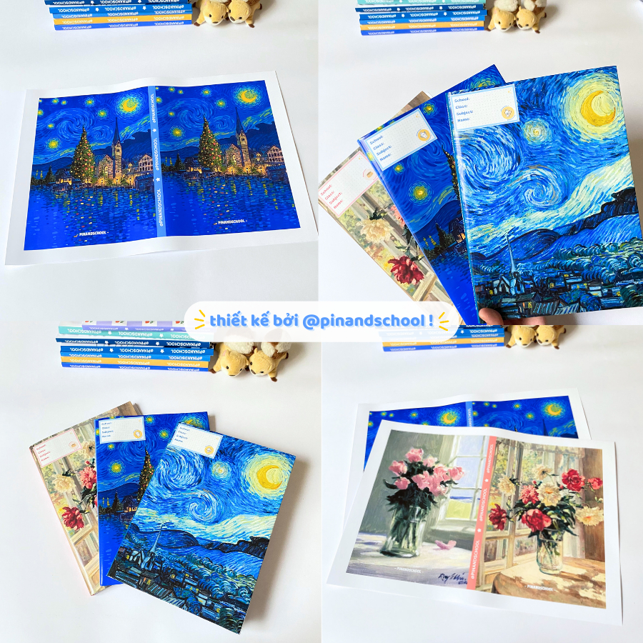 Tấm Giấy Bao Tập Tranh Sơn Dầu - Giấy bóng dày chất lượng, hình in rõ nét tươi tắn | Pinandschool