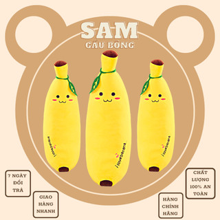 Gối ôm hình quả chuối nhà sam, gấu bông, đồ chơi thú nhồi bông