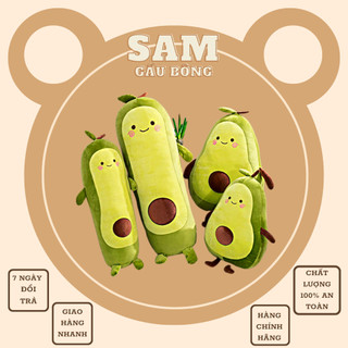Gấu bông quả bơ dài, gối ôm hình quả bơ dễ thương nhà sam