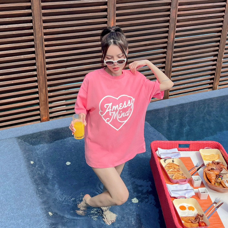 Áo thun Real Love Hồng AMM