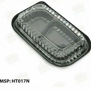 Sỉ 50 hộp nhựa đen 2 ngăn Ht17-2 kèm nắp