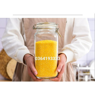 Hũ thủy tinh nắp cài 2 lít