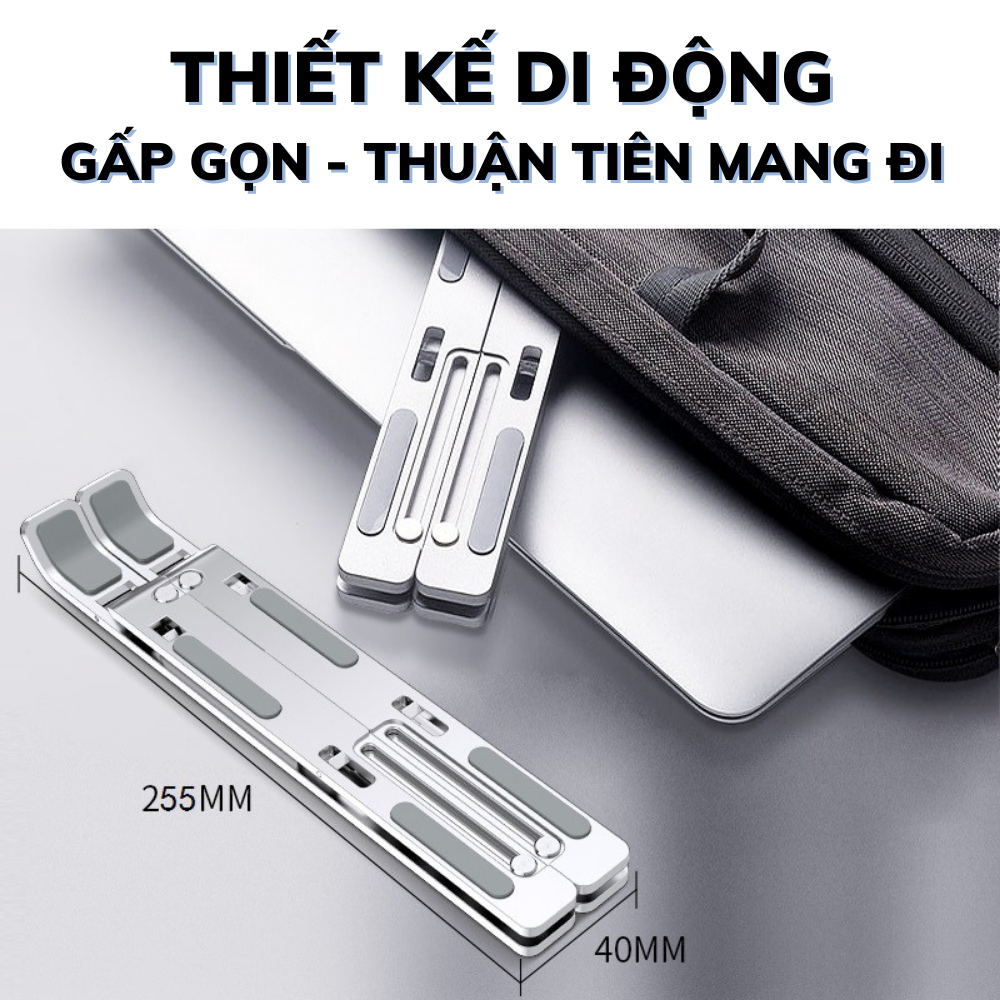 Giá đỡ tản nhiệt laptop kệ đỡ macbook, ipad, máy tính, ipad, có thể gấp gọn tiện dụng ICHECO N3