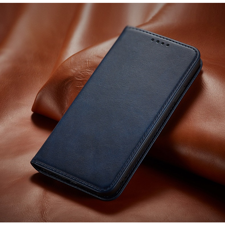 Bao da Redmi 10A, Mi 10c, Mi 12c, nắp gập dạng ví, bao da may viền chắn chắn