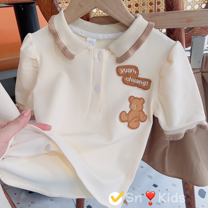 Set áo polo chân váy Jane snkids