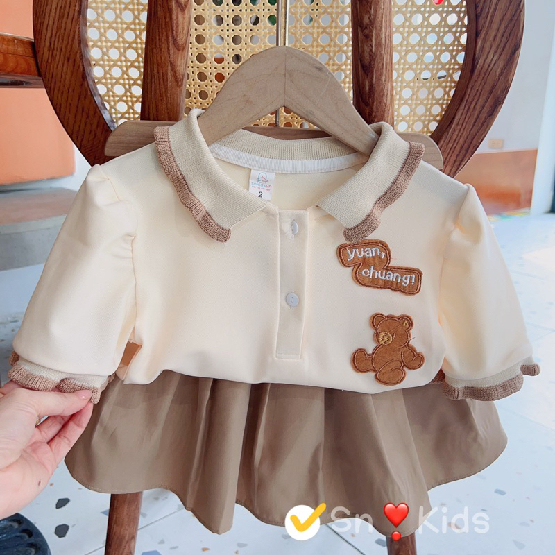 Set áo polo chân váy Jane snkids