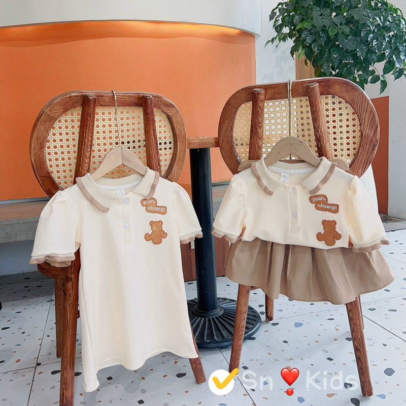 Set áo polo chân váy Jane snkids