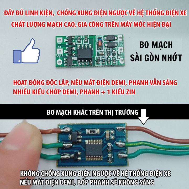 Bộ Mạch Đèn Hậu Chớp Stop F1 Cho Xe Winner X V2, V3 2019 đến 2023