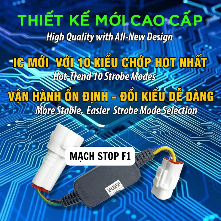 Bộ Mạch Đèn Hậu Chớp Stop F1 Cho Exciter 150/155, NVX, Nouvo 5, Y15, R15, R25, MT07