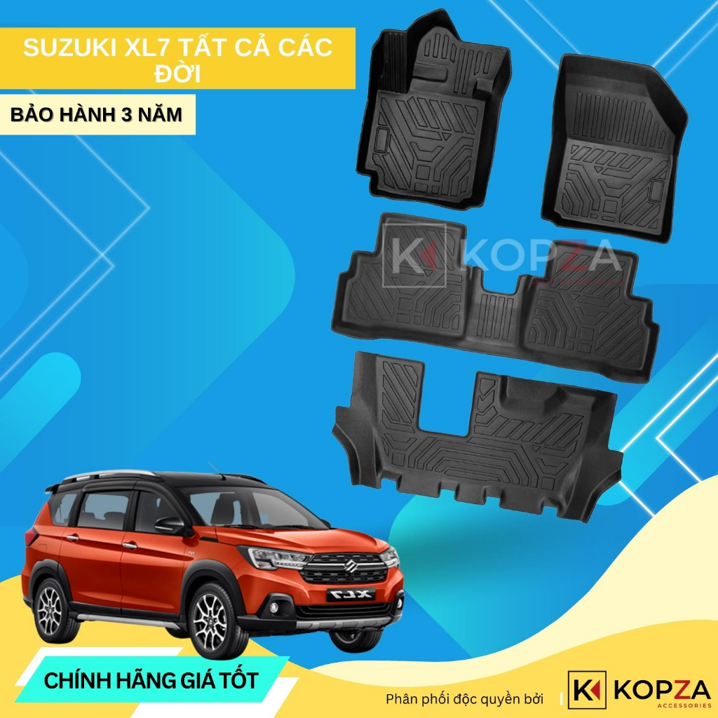 Thảm Sàn Xe Ô Tô Suzuki XL7 tất cả các đời Thảm sàn Nano TPE Thế Hệ Mới - Độ Bền Trên 5 năm