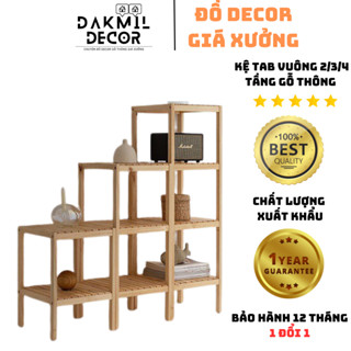 Kệ Tab Vuông Đầu Giường 3 Tầng /4 Tầng Gỗ Thông Nhập Khẩu