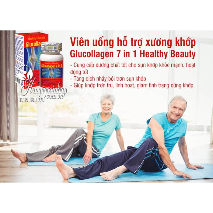 Viên Uống Bổ Xương Khớp Glucollagen 7 in 1 Giúp Bổ Sung Canxi, Tái Tạo Và Nuôi Dưỡng Mô Sụn Hộp 30 Viên