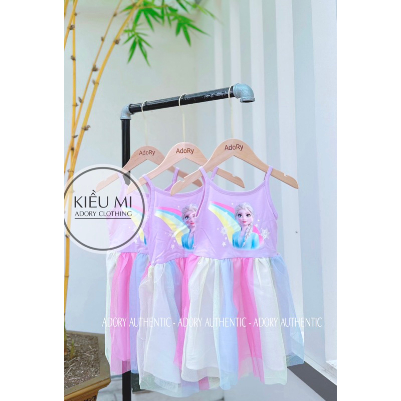 Váy tutu hai dây Elsa auth cho bé gái