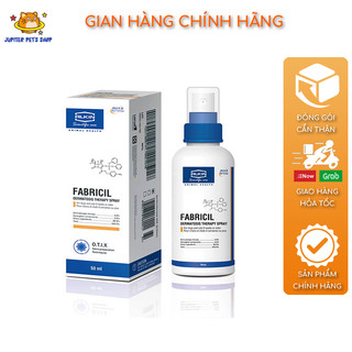 AlKNI FABRICIL điều trị nấm có mủ xịt điều tri mẫn ngứa, nổi mụn có mủ trên da chó mèo.