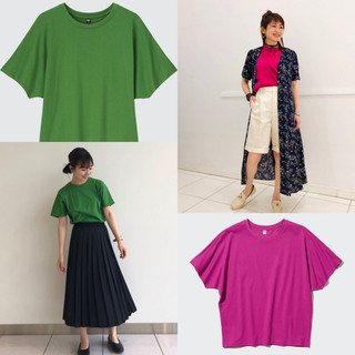 Áo phông nữ cổ tròn tay dơi của Uniqlo