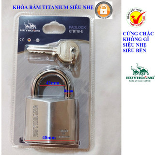 Ổ khóa bấm 5p huy hoàng titanium siêu nhẹ - siêu bền ktbti8-e