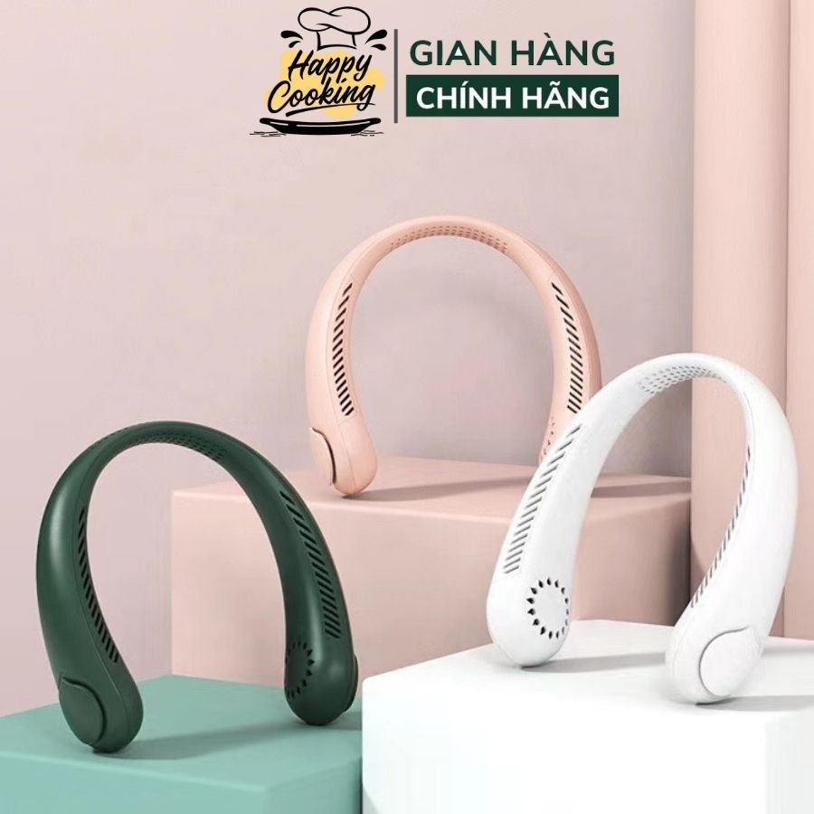 Quạt Đeo Cổ Mini Không Cánh, Sạc Pin Tích Điện, Dung Lượng Pin 4000Mah, Có 3 Cấp Độ Gió Êm Ái, Bảo Hành 6 Tháng