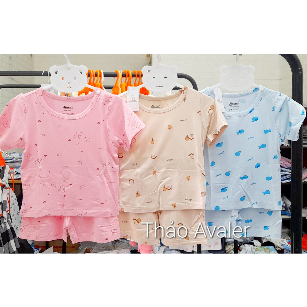 XẢ KHO _ Bộ quần áo cộc tay JINRO chính hãng cho bé trai, bé gái chất vải sợi tre