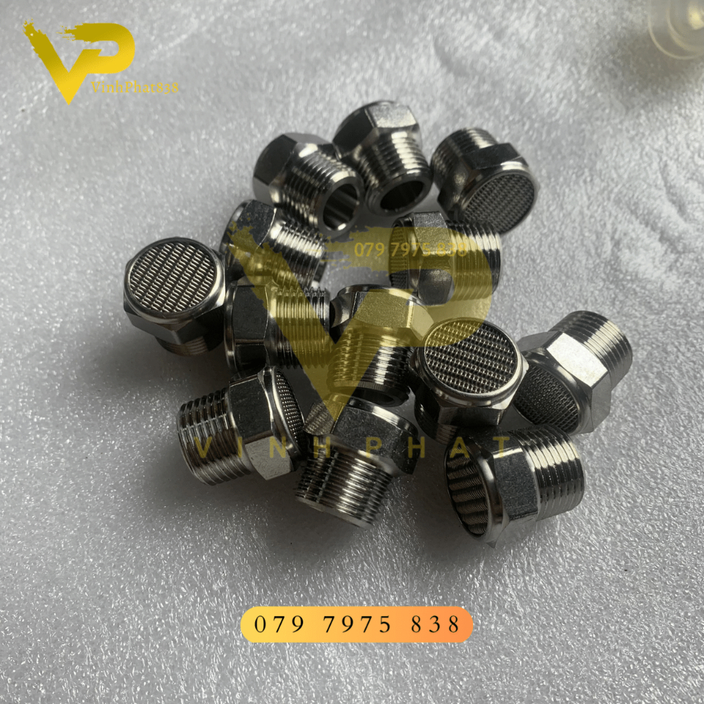 Mua Giảm thanh khí nén đầu bằng inox 304- giảm thanh đầu bằng inox IPJ ...