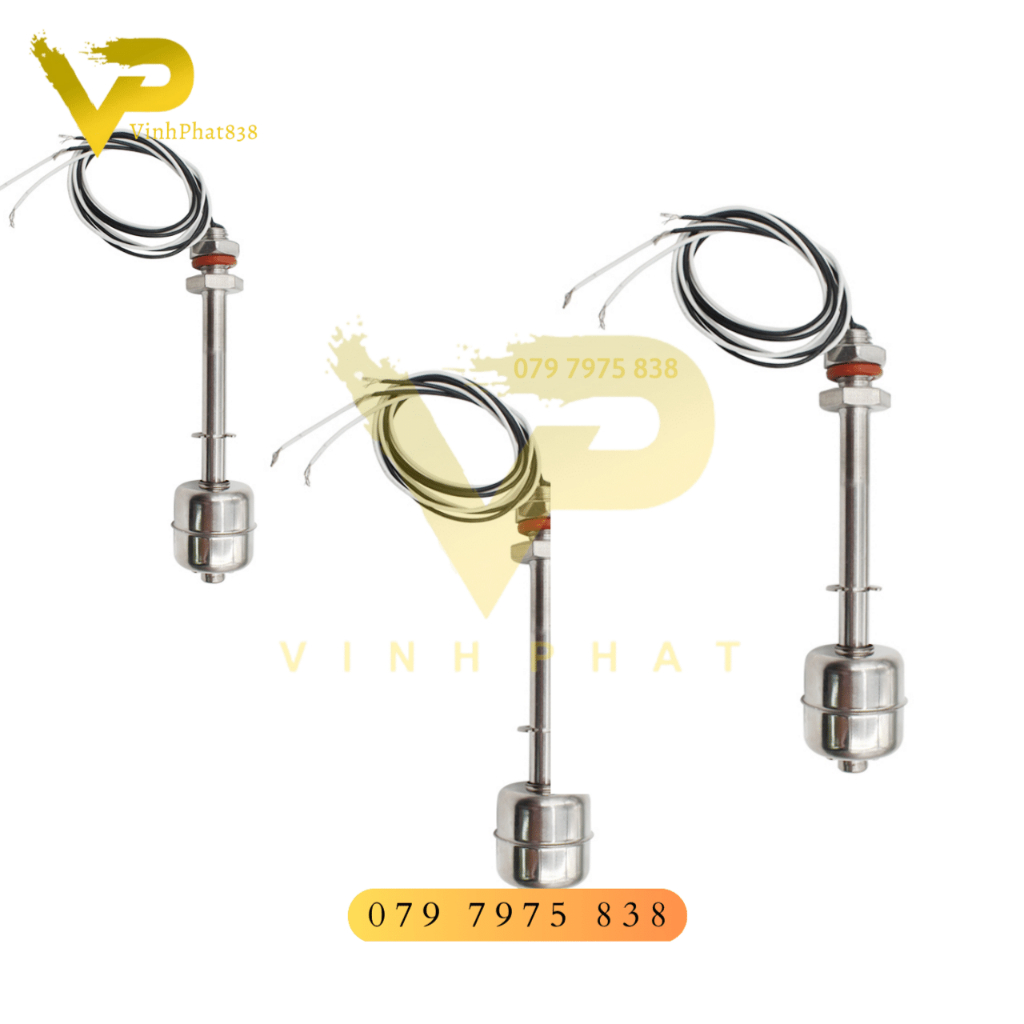 Phao điện inox phao đơn- Phao Thẳng-Cảm Biến Mực Nước Inox Phao Đơn