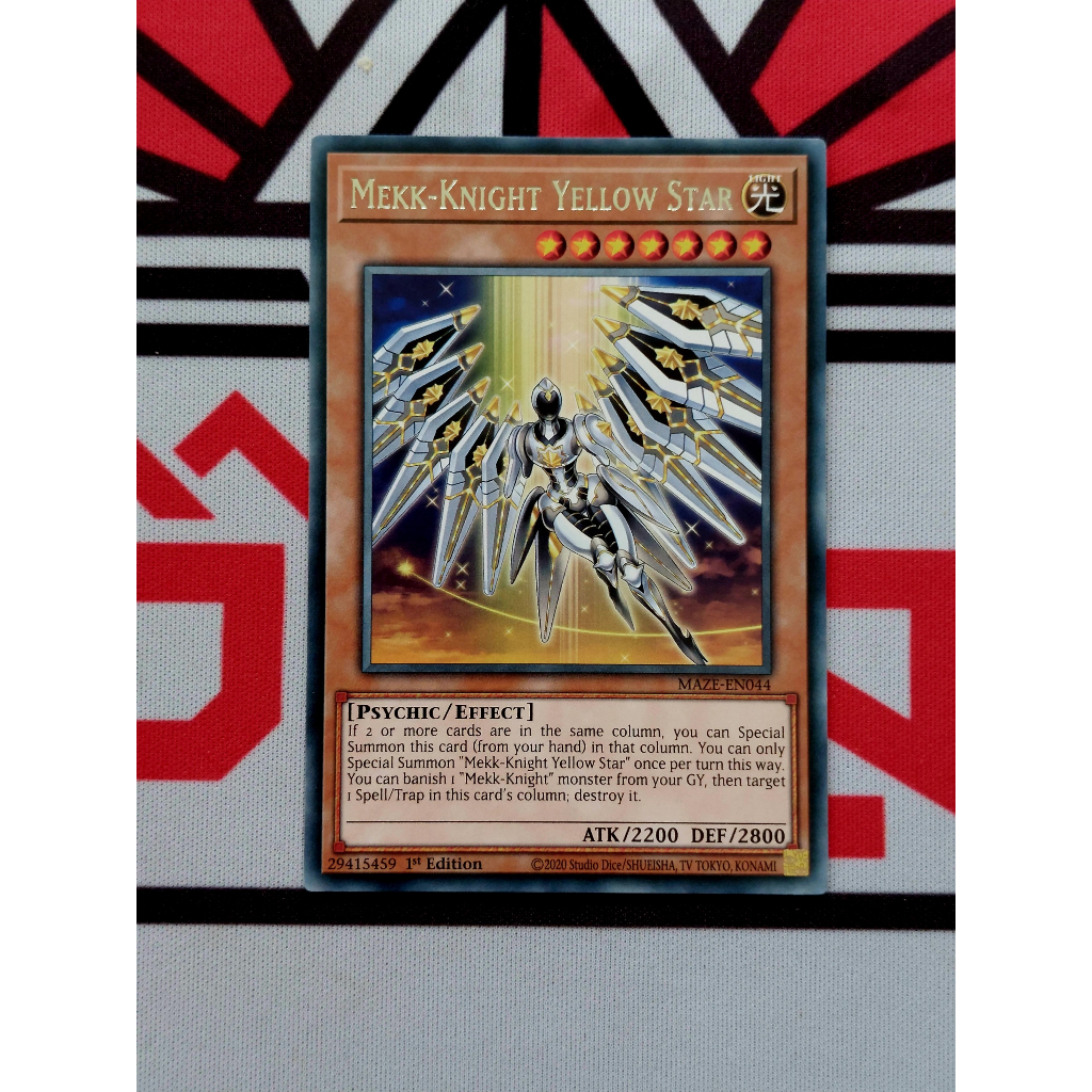 Thẻ Bài Yugioh Monster Mekk-Knight Yellow Star - MAZE-EN044 - Rare