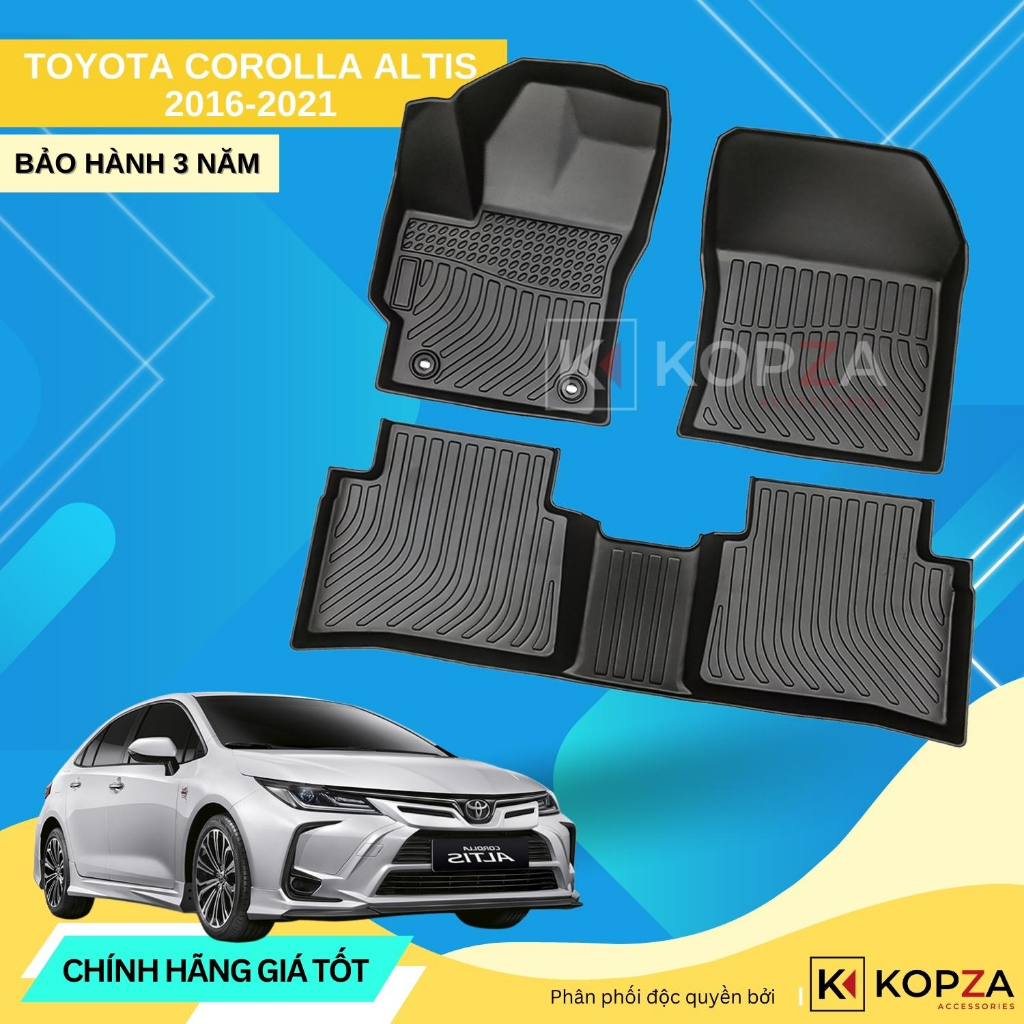 Thảm Sàn Xe Ô Tô Toyota Corolla Altis 2014-2021 Thảm sàn Nano TPE Thế Hệ Mới - Độ Bền Trên 5 năm