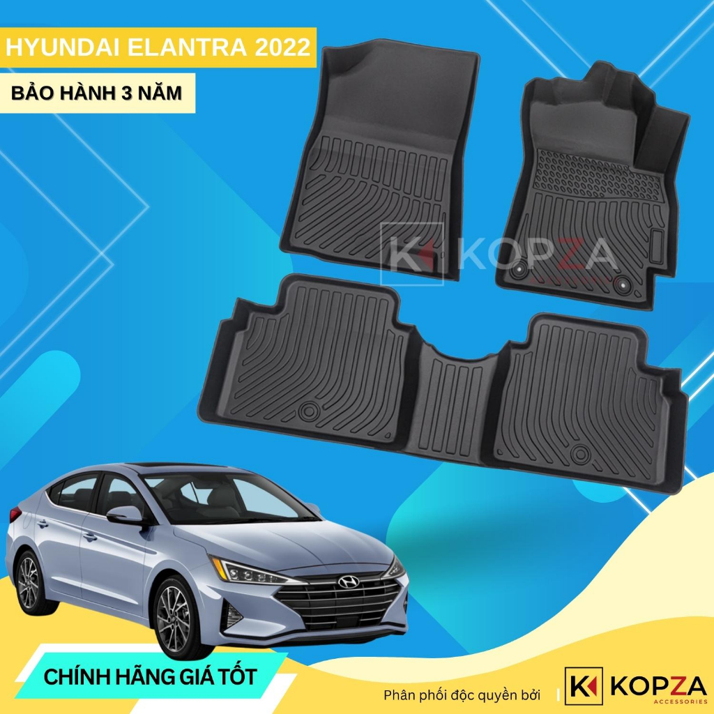Thảm Sàn Xe Ô Tô HYUNDAI Elantra 2022 Thảm sàn Nano TPE Thế Hệ Mới - Độ Bền Trên 5 năm