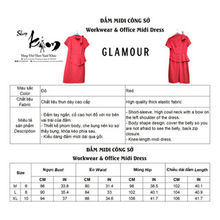 Đầm Midi công sở GLAMOUR