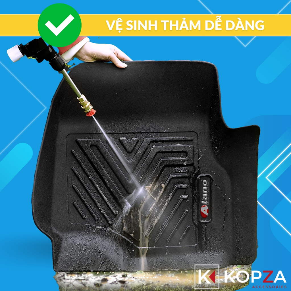 Thàm Lót Sàn Chất Liệu TPE Cao Cấp Thương Hiệu KOPZA Xe Ô Tô Kia K3/Cerato 2019-2022 Dễ Vệ Sinh Chống Trầy Xước