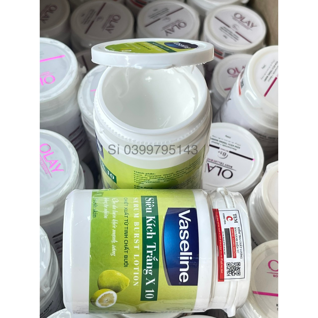 Kem Kích Trắng Vaseline Tinh Chất Bưởi 250g