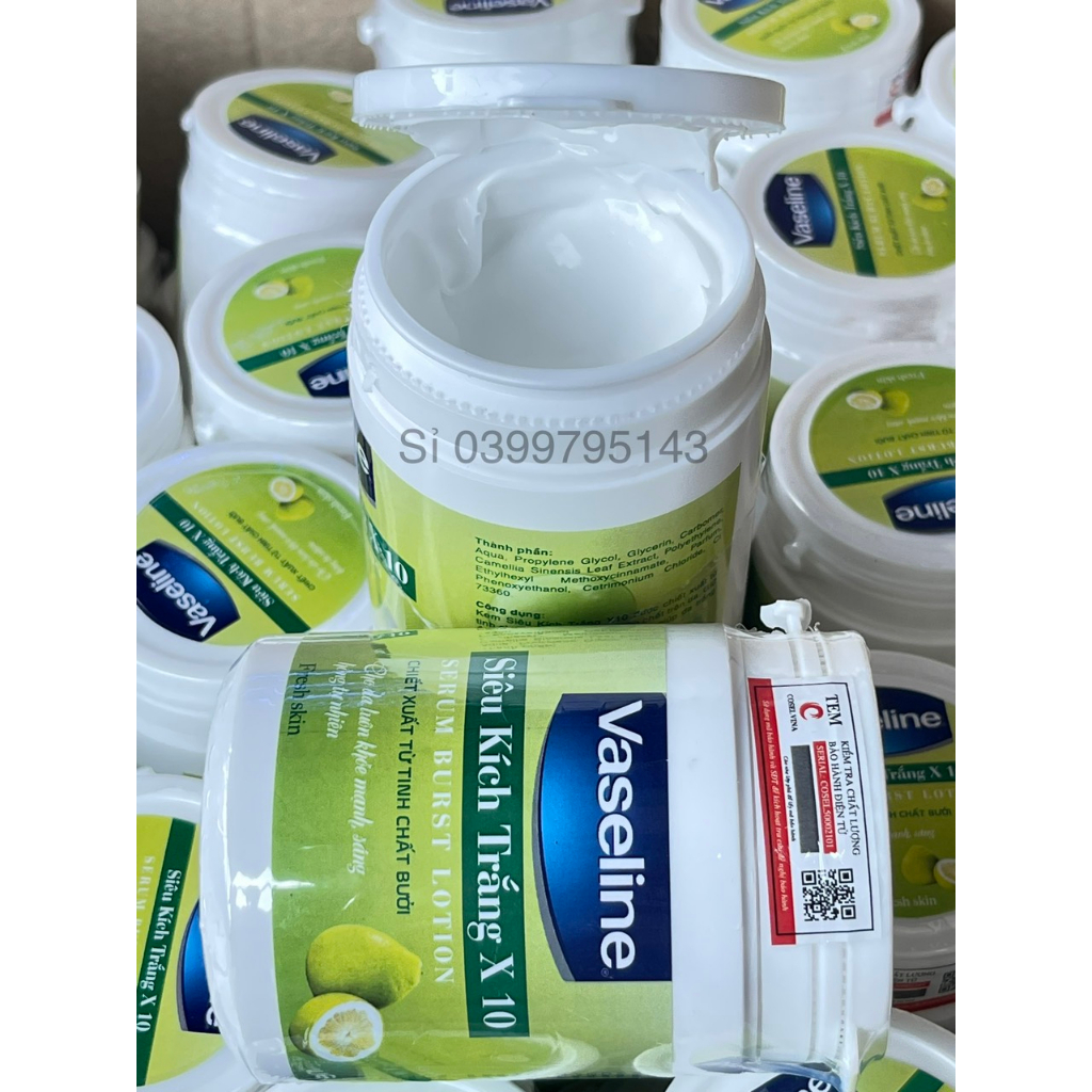 Kem Kích Trắng Vaseline Tinh Chất Bưởi 250g