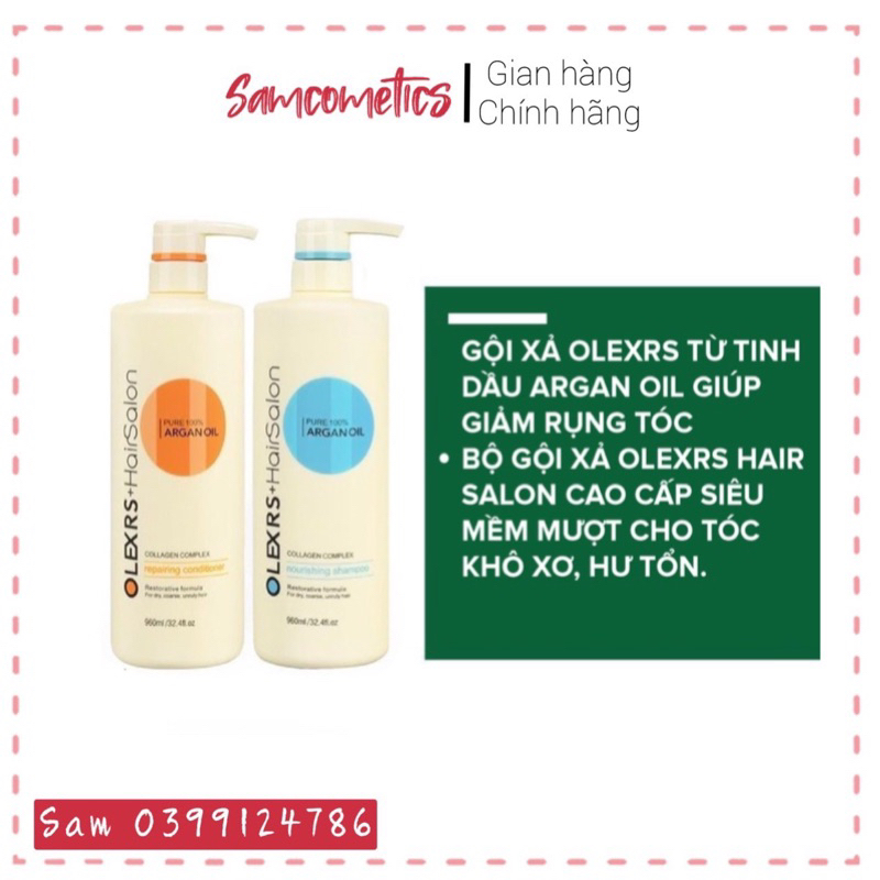 Dầu Gội Olexrs cặp gội xả olexrs hair salon phục hồi tóc hư tổn ngăn ngừa gầu giảm gãy rụng lưu hương lâu