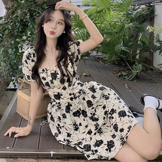 đầm xòe tầng tay ngắn bo chun thắt nơ sau lưng ( thời trang bigsize vicky.g - anitagreen) n423