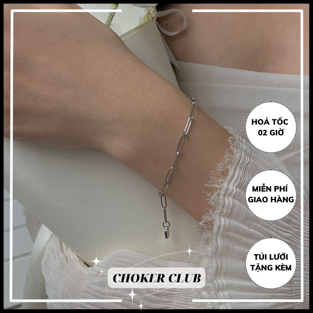 Vòng tay basic xích nhỏ B55 Choker Club