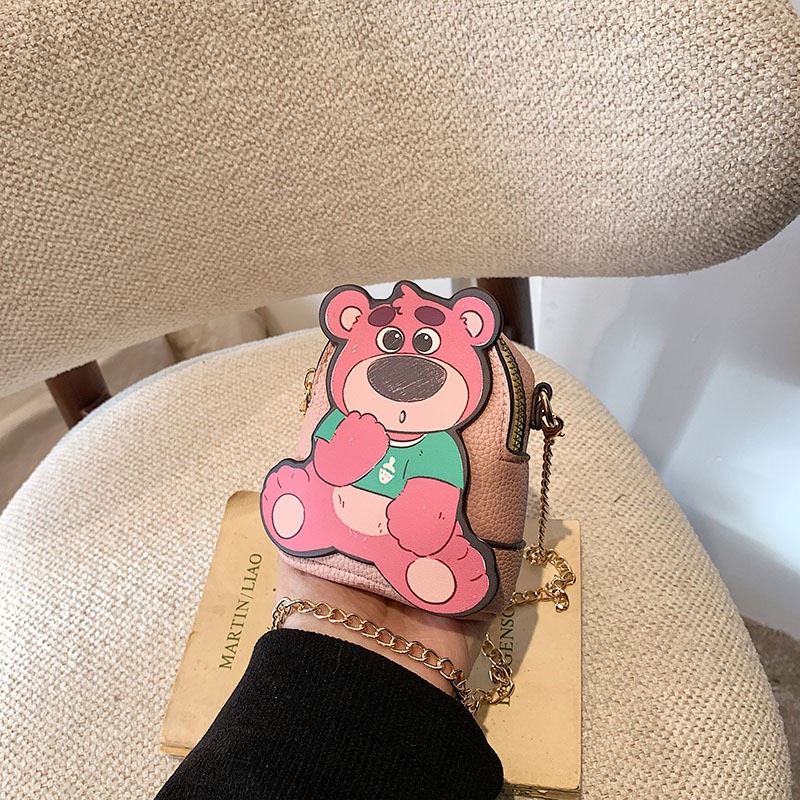 Túi Đeo Chéo Mini Gấu dâu tây Bunny Họa Tiết Đáng Yêu Thời Trang Cho Nữ - kèm hộp