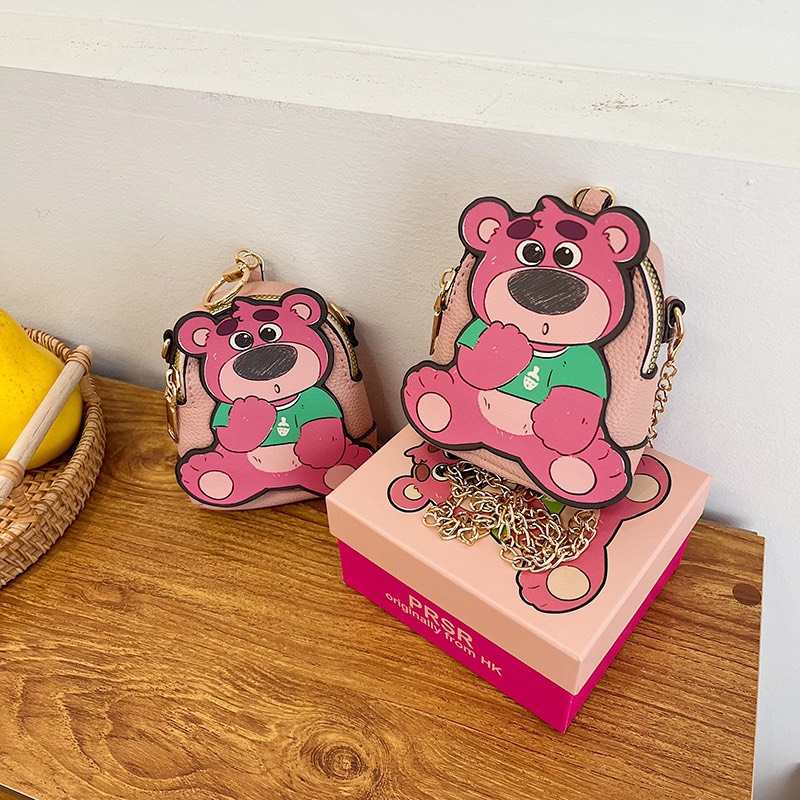 Túi Đeo Chéo Mini Gấu dâu tây Bunny Họa Tiết Đáng Yêu Thời Trang Cho Nữ - kèm hộp