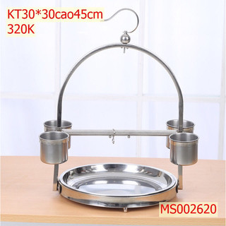 Cầu đứng mài móng inox cho vẹt