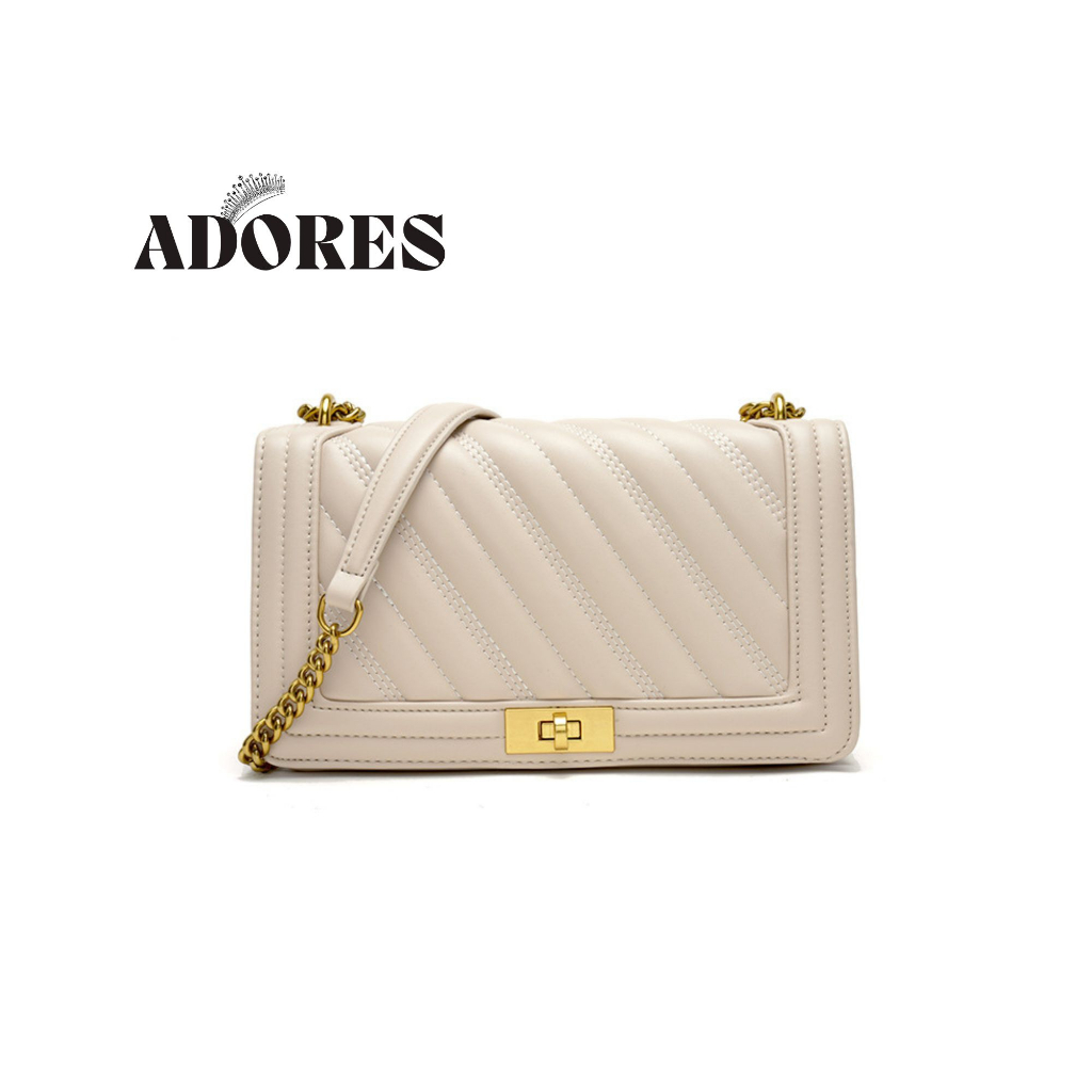 Túi xách nữ da trơn dây xích đeo vai đeo chéo Hàn Quốc B33