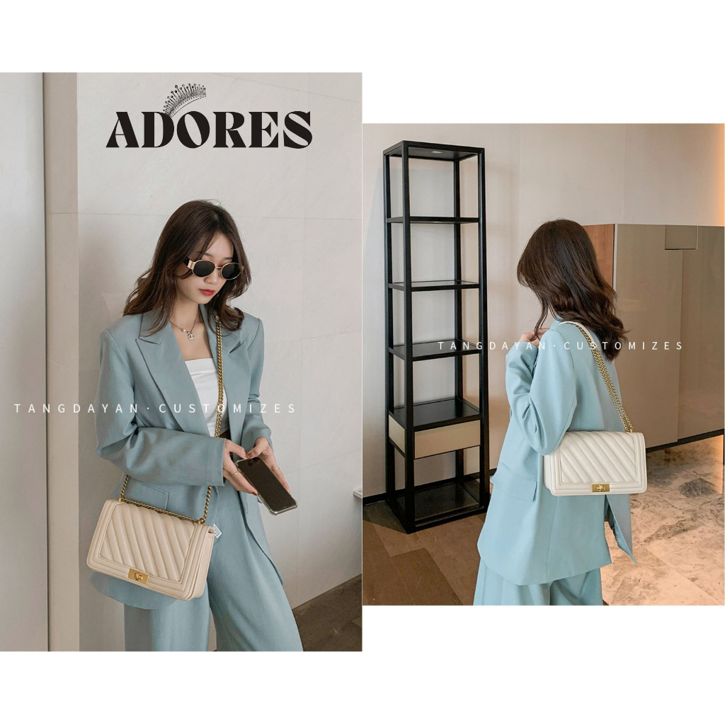 Túi xách nữ da trơn dây xích đeo vai đeo chéo Hàn Quốc B33