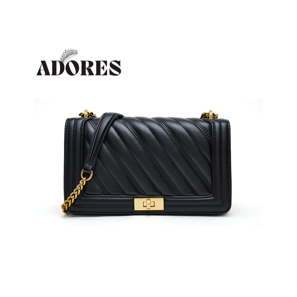 Túi xách nữ da trơn dây xích đeo vai đeo chéo Hàn Quốc B33