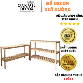 Kệ giày 2 tầng / 3 tầng gỗ thông nhập khẩu size 100cm