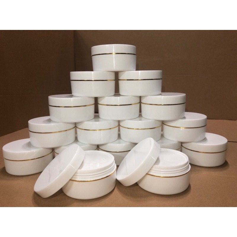 Hủ nhựa đựng kem body 200g màu trắng