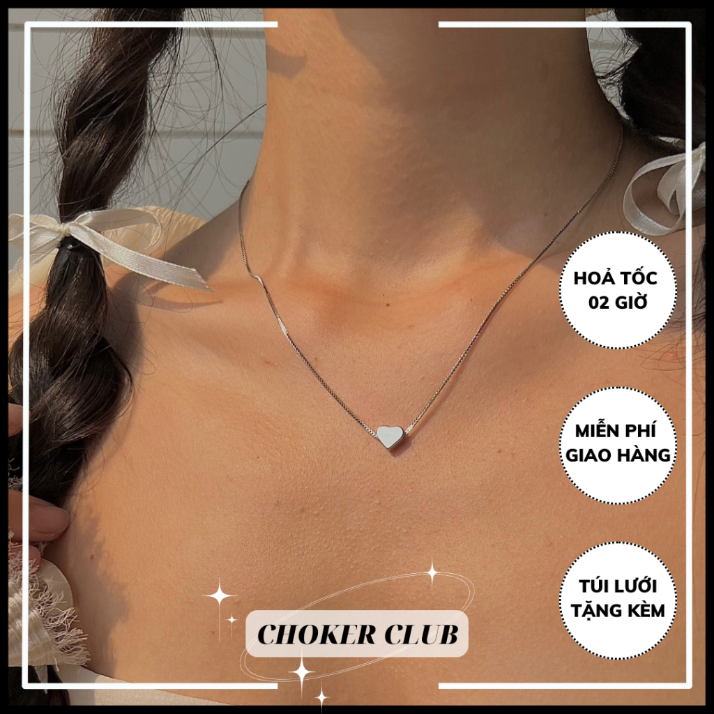 Dây chuyền trái tim nhỏ basic N92 Choker Club